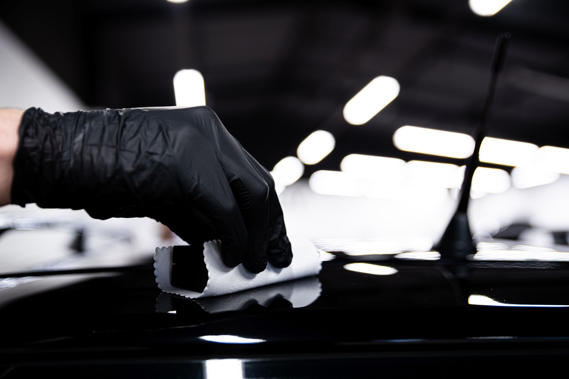 Ceramic or graphene coating applied on black paint